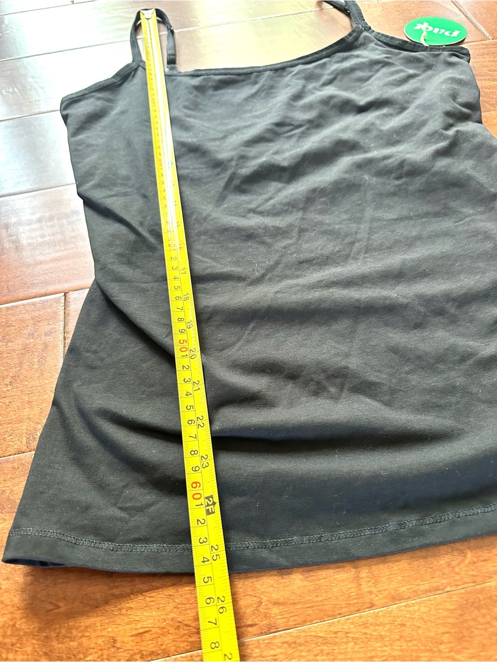 Pact NWT Black Organic Cotton Shelf Bra Cami Tank Large - Picture 6 of 7